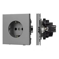 Изображение Механизм электрической розетки SCT-TENDO-MEU1-PL-GR (230V, 16A) (Arlight, Графитовый матовый)
